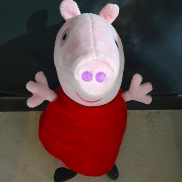 Peppa Pig Red Dress Soft Plush Toddler Children Animal Cartoon 10 Inch Toy - Picture 1 of 2